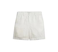 Superdry Mid Rise Linen Shorts Blanc 32 Femme