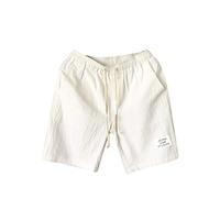 Short Lin Homme Taille Ample Cordon, Plage été Confort