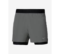 Short Mizuno Core 2in1 5.5 gris noir - XL
