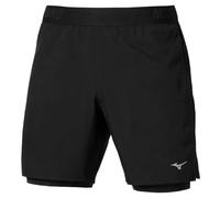 Mizuno Core 2in1 7.5in Short de running Hommes - noir, Taille XL