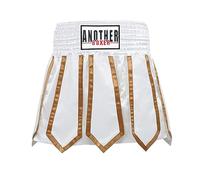 Short Muay Thai, Short de Boxe MMA Cross Training pour Homme, Short d'entraînement de Combat Doux, BJJ Training Jiu Jitsu No Gi Wear pour Arts Martiaux, Cage Fight, Muay Th(Size:L,Color:Blanc)