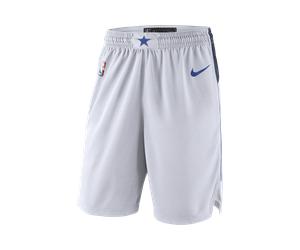 Short Nike NBA Swingman Dallas Mavericks pour Homme Blanc/College Navy/Game Royal/Game Royal L