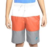 Short - NIKE - Woven Block - Tricolore orange/blanc/gris - Ceinture élastique - 100% polyester 8-10 ans