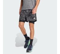 Short Own The Run Spray Dye 2-In-1 Grey Four / Black 2XL