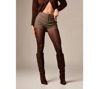 Short pantalon à taille haute à carreaux avec motif vintage à carreaux de Glen pour l'automne et l'hiver, style décontracté chic L,M,S,XSTissu tissé