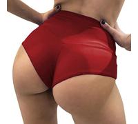 Short Pole Dance Femme - Femmes Taille Haute Couleur Unie Mince Hanche Stretch Pantalon Fesses Ventre Sport Yoga Pantalon Couleur Unie Pantalon décontracté Pantalon Taille Haute Chic