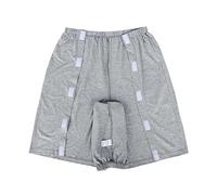 Short Post-opératoire Unisexe à déchirer, pour Patients souffrant de Handicap, de fractures, alités et de chimiothérapie (Gris, Taille M à M)