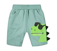 Short pour enfant garçon - Motif dinosaure - Short d'été - Noir et gris - Couleur unie - Dessin animé - Pantalon de gardien de but pour enfants - 152, e, 5-6 ans