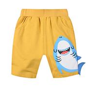 Short pour enfant garçon - Motif dinosaure - Short d'été - Noir et gris - Couleur unie - Dessin animé - Pantalon de gardien de but pour enfants - 152, d, 5-6 ans