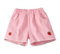 Short pour enfants taille 8 pour filles, automne taille M et L, jeans fins et décontractés pour adolescentes, athlétiques (rose, 3-4 ans)