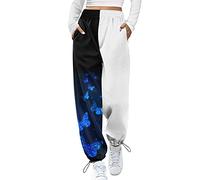 Short pour femme citrouille Halloween pantalon de sport adapté avec impression sur le bas poches pantalon de jogging sport taille haute pantalon coton blanc, Marine militaire, S
