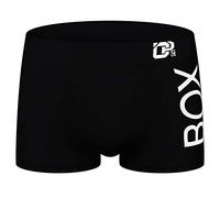 Short pour homme - Confortable - Taille U - Coton - Boxer de sport - Taille U - Confortable - Respirant - Pour homme, Noir , L