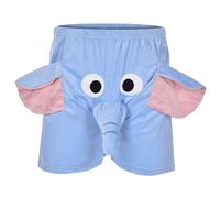 Short pour homme gris foncé - Un short amusant éléphant - Sous-vêtements humoristiques - Cadeaux pour hommes - Boxer avec motif animal - Pantalons à anneaux éléphant - Ensemble de lingerie de jeu
