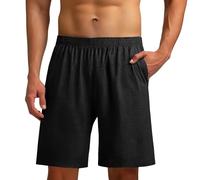 Short Pyjama Homme Coton Ete, Short De Sport Homme Grande Taille, Shorts Large Extensible Shorts Et Bermudas Couleur Unie avec Poches Taille éLastiquéE Pantalon Court Respirant SéChage Rapide