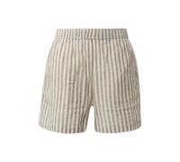 Short rayÃ© en coton femme QS Marron 38