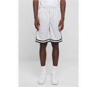 Short rayé en maille pour hommes Urban Classics blanc/noir - M