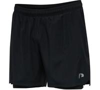 Short running 2-en-1 homme Hummel Core - noir, respirant, legging intégré en polyester recyclé S