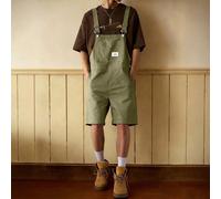 Short salopette noire à motif graphique pour hommes, style polyvalent. Manfinity Hypemode, Mardi Gras, Streetwear, Vintage, Vacances, J'aime mon petit ami, Saint-Valentin L,M,S,XL,XXLLettresTissu tiss