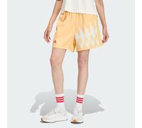 SHORT SATIN HOUSE OF TIRO X COMMON GOAL Semi Ice Tangerine / Pure Ruby / Off White S