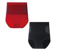 Short Sculptant Brûle Les Graisses, Moulage par Compression Taille Haute for Améliorer La Production Naturelle De Chaleur Et L'évacuation De La Transpiration(Red+Black,XL)