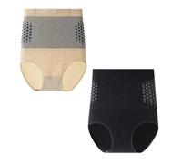 Short Sculptant Brûle Les Graisses, Moulage par Compression Taille Haute for Améliorer La Production Naturelle De Chaleur Et L'évacuation De La Transpiration(Nude+Black,XL)