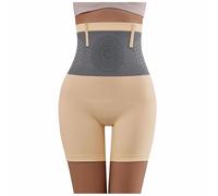Short Sculptant Pauraju Femme Thermogénique Brûleur De Graisse à Microparticules Modelant Et Restaurant Les Fibres Short Sculptant 4 en 1 Gaine Ventre Plat Graisses pour Femme (Beige, L)