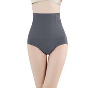 Short Sculptant Thermogénique Brûleur De Graisse Culotte Gainante Taille Haute Sans Couture Micro Particle Sculpting Short Gainant Soulagement des Maux de Ventre Invisible De Sport (Grey, L)