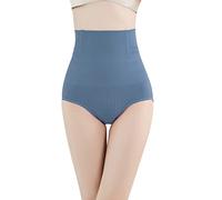 Short Sculptant Thermogénique Brûleur De Graisse Culotte Gainante Taille Haute Sans Couture Micro Particle Sculpting Short Gainant Soulagement des Maux de Ventre Invisible De Sport (Blue, L)