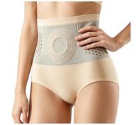 Short Sculptant Thermogénique Brûleur De Graisse Short Gainant 4 en 1 Taille Haute High Waisted Gainant Ventre Plat pour Femme pour Usage Quotidien Et Sport Maintien Abdominal (Beige, XXXXXL)
