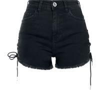 Short Sexy de Urban Classics - Short En Jean Lacé Taille Haute - 26 à 34 - pour Femme - noir 29