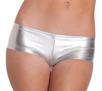 Short Sexy Métallique Brillant pour Femme Shorty Short de Danse Entraînement Short Brillant Métallique Slim Fit Short Métallique Short en Cuir PU Short de Sport Fitness Jogging Running