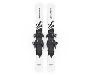 Short Skis for Snow | 99 cm | Skiblades Snowblades Skiboards Little Short Skis | Snowfeet* (White | Snowboard BINDINGS)