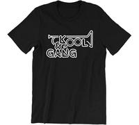 Short Sleeve Kool The Gang T Shirt RNB Soul Funk Vinyl Celebration Get Down on It Live Tees Black S
