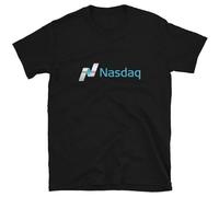 Short Sleeve?NASDAQ Logo Stock Market Investor Trader Gift Tee Shirt Top for Men Black L