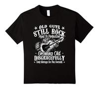Short Sleeve T Shirt Men Casual Shirt Old Guys Still Rock Music Lover Gifts for Men Guitar T Shirt Black M