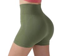 Short Sport Femme Taille Haute Gainant et Remontant - Short Pole Dance en Tricoté sans Couture Respirant avec Texture Alvéolée pour Galber Les Fesses - pour Yoga, Course à Pied et Tenue Quotidienne