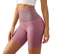 Short Sport Femme Taille Haute Push Up Opaque Gainant Legging Compression | Antidérapant, Respirant, Stretch, Coupe Skinny, Ventre Plat, Butt Lift, Pour Yoga, Fitness, Gym, Course, Été, Léger