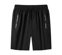Short Sport Homme avec Poche ZippéE,Short De Sport Homme Court Grande Taille en Soie GlacéE Bermuda De Plage DéContractéS Respirante Rapides SéChage Pantalon Court pour Surf Natation