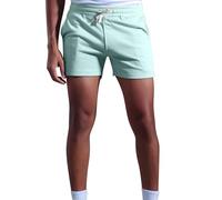 Short Sport Homme Coton Séchage Rapide Respirante Bermudas Sport Shorts Homme Extensible Taille Élastique avec Poches Couleur Pure Jogging Fitness Pantalon Court Survêtement Casual Fashion