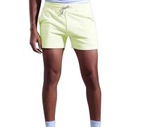 Short Sport Homme Coton Séchage Rapide Respirante Bermudas Sport Shorts Homme Extensible Taille Élastique avec Poches Couleur Pure Jogging Fitness Pantalon Court Survêtement Casual Fashion