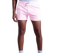 Short Sport Homme Coton Séchage Rapide Respirante Bermudas Sport Shorts Homme Extensible Taille Élastique avec Poches Couleur Pure Jogging Fitness Pantalon Court Survêtement Casual Fashion