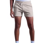 Short Sport Homme Coton Séchage Rapide Respirante Bermudas Sport Shorts Homme Extensible Taille Élastique avec Poches Couleur Pure Jogging Fitness Pantalon Court Survêtement Casual Fashion