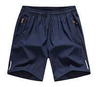 Short Sport Homme Taille Élastique, Short Randonnée Homme Droit Décontracté Grande Taille Couleur Unie Été Comfortable Séchage Rapide Pantacourt Respirante Simple Tous Les Jours Plage Vacances Pants