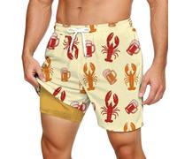 Short Sport,Short d'été décontracté avec Doublure intérieure Double et Multiples Poches pour Un Confort Optimal en extérieur, à la Plage ou en Voyage.