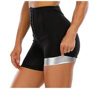 Short Sudation Femme,Short de Sudation Femme, Pantacourt Sport à Taille Haute Push Up, Gaine Amincissante Ventre Plat Effet Sauna pour Maigrir - Jogging Yoga Sport Fitness