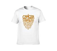 Short T-Shirt Cancer Bats Image Soft Hardcore Punk White 3XL