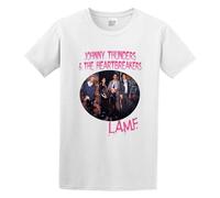 Short T-Shirt Johnny Thunders & The Heartbreakers Punk Rock USA L.A.M.F. White S