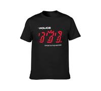Short T-Shirt The Police Ghost in The Machine Album Record Covert Black L