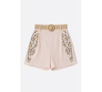 Short taille haute rose pâle à imprimé floral - M/L