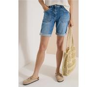Cecil Short Taille mi-Longue Slim pour Femme, Coupe décontractée, 3818618, Mid Blue Wash., 34